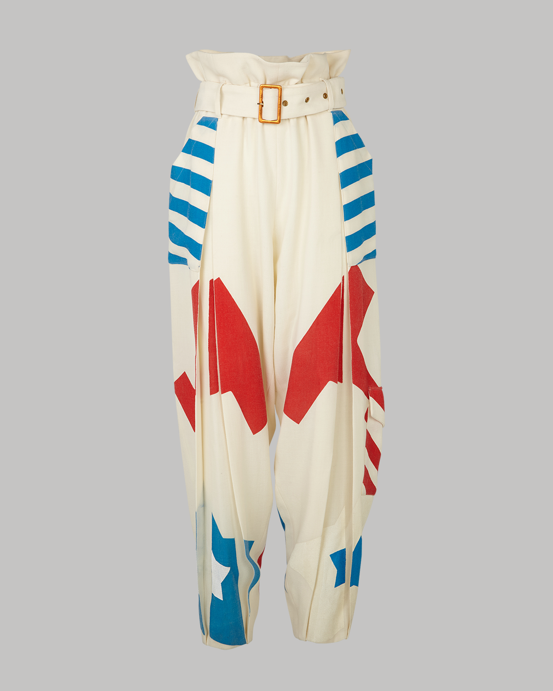 Printed Wool Pants